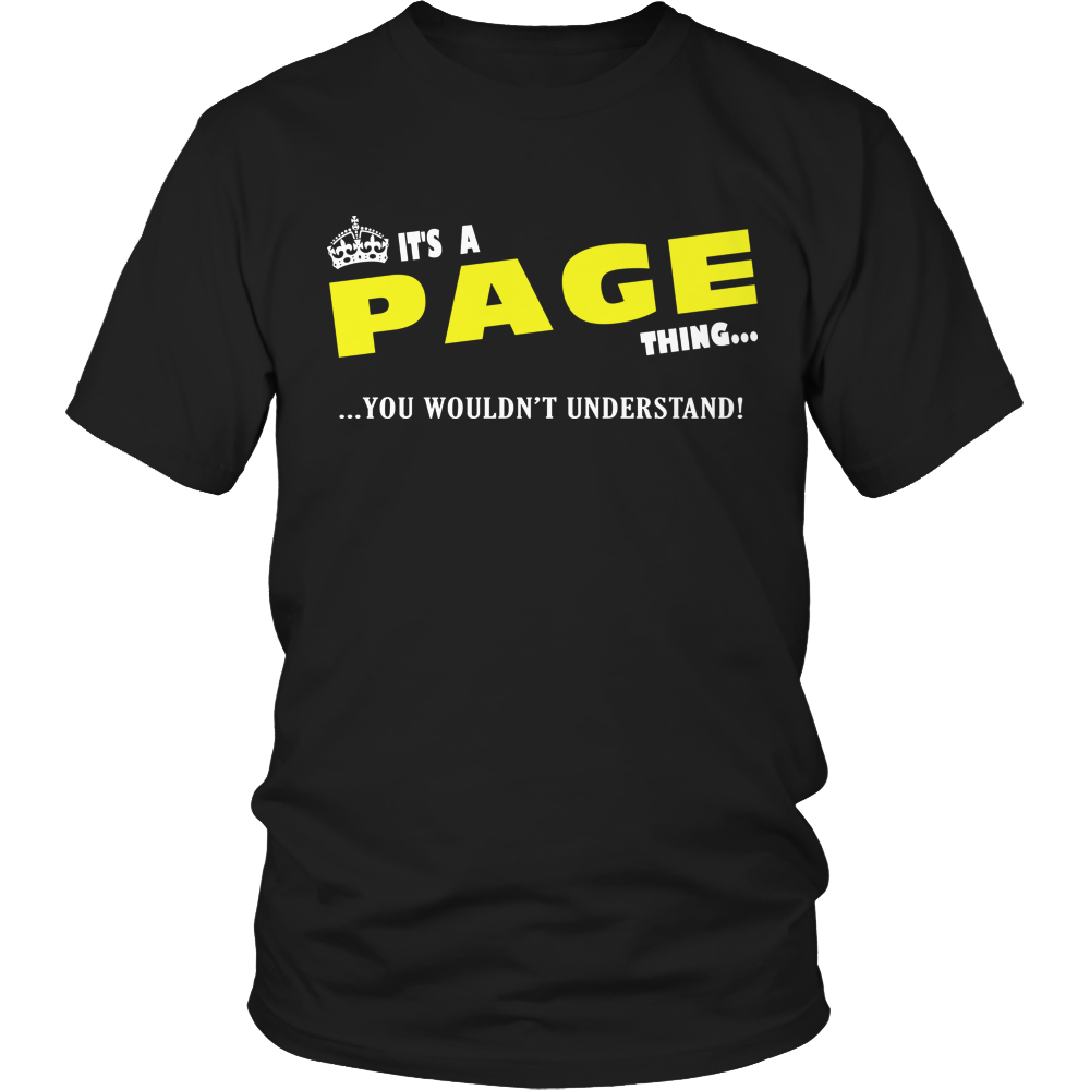 It's A Page Thing, You Wouldn't Understand