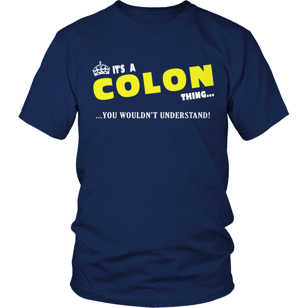 It's A Colon Thing, You Wouldn't Understand