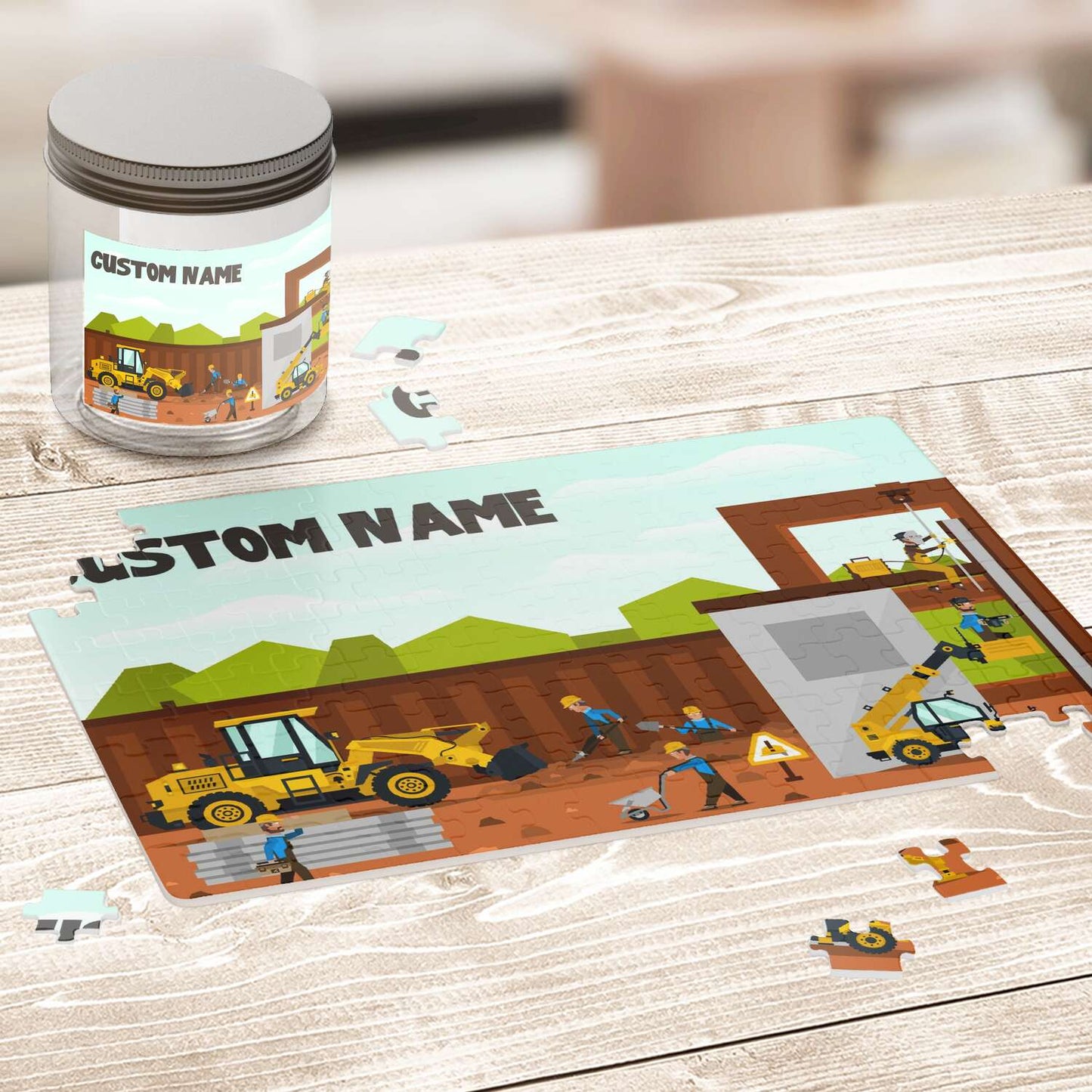 Personalized Name Under Constriction Site Puzzle