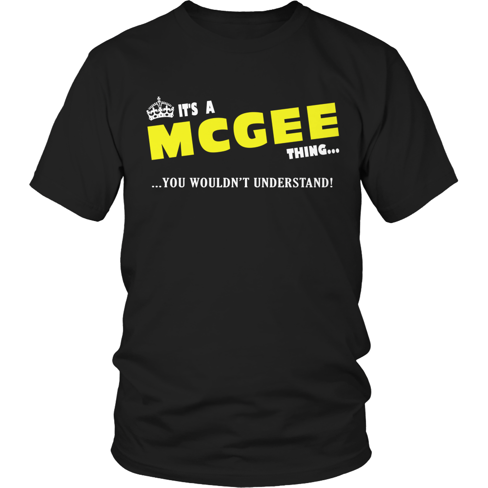 It's A McGee Thing, You Wouldn't Understand