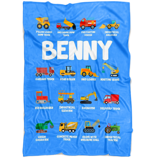 Benny Construction Blanket Blue