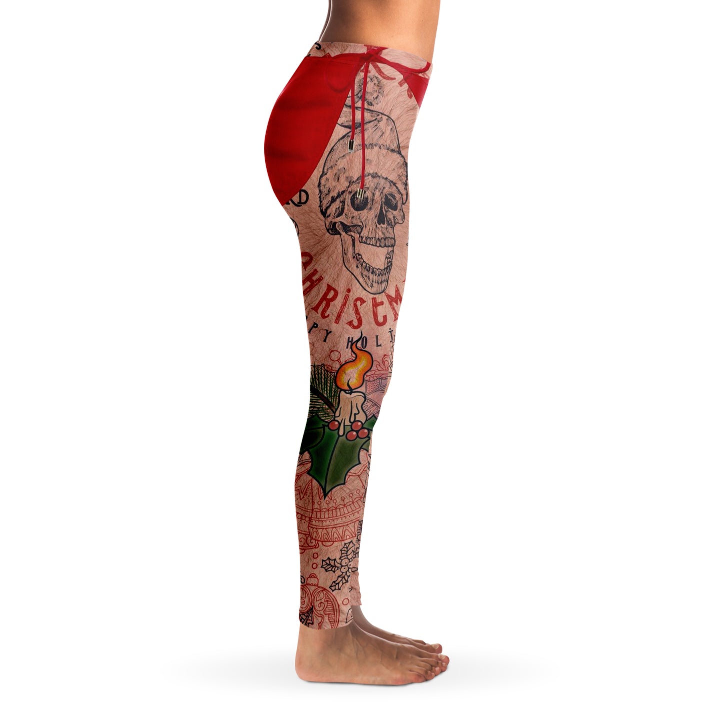 Santa Tattoo Christmas Leggings