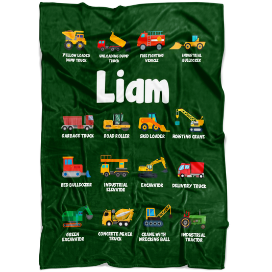Liam Construction Blanket Green