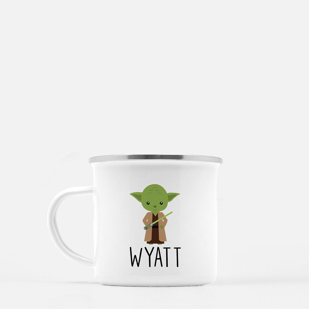 Personalized Kids Cup, Little Green Guy Campfire Mug 10oz
