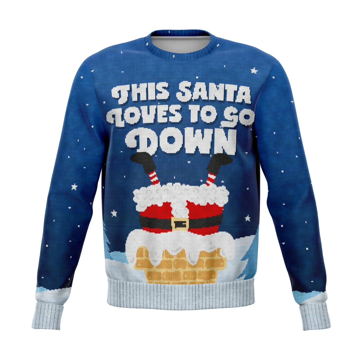 This Santa Loves To Go Down Ugly Christmas Sweater