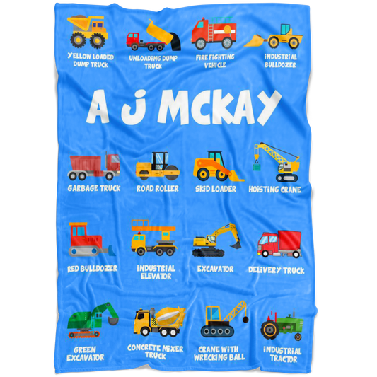 A J McKAY Construction Blanket Blue