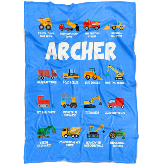 Archer Construction Blanket Blue