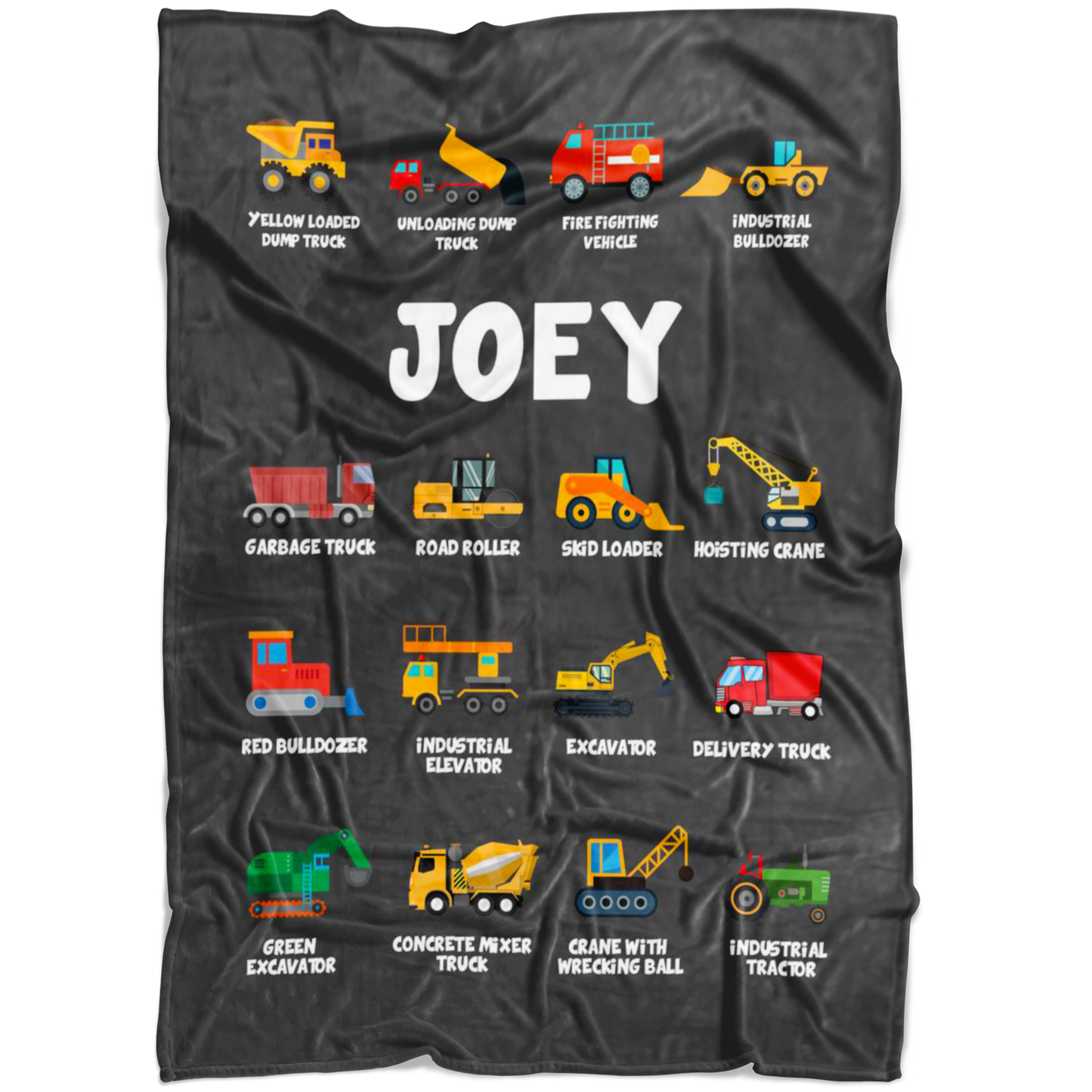 Joey Construction Blanket Grey