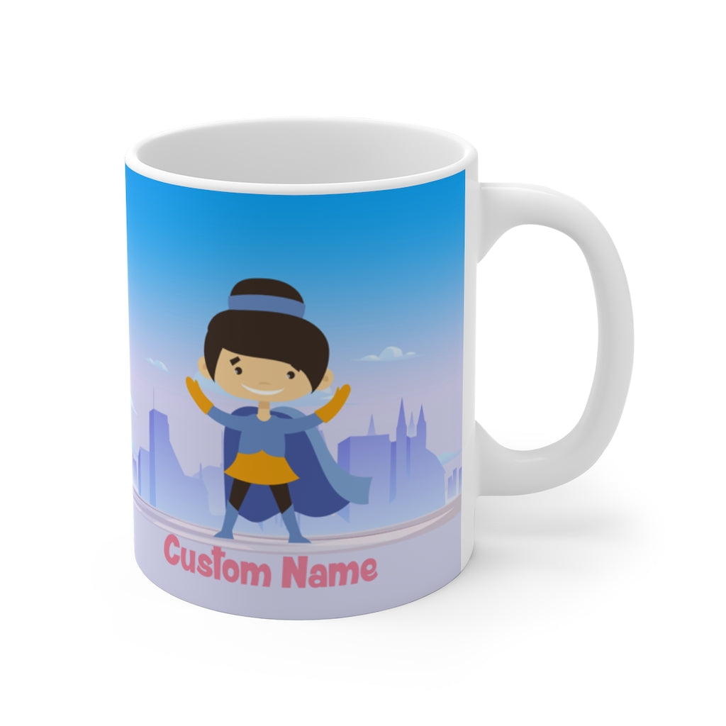 Personalized Name Superhero Mug for Kids - 11oz