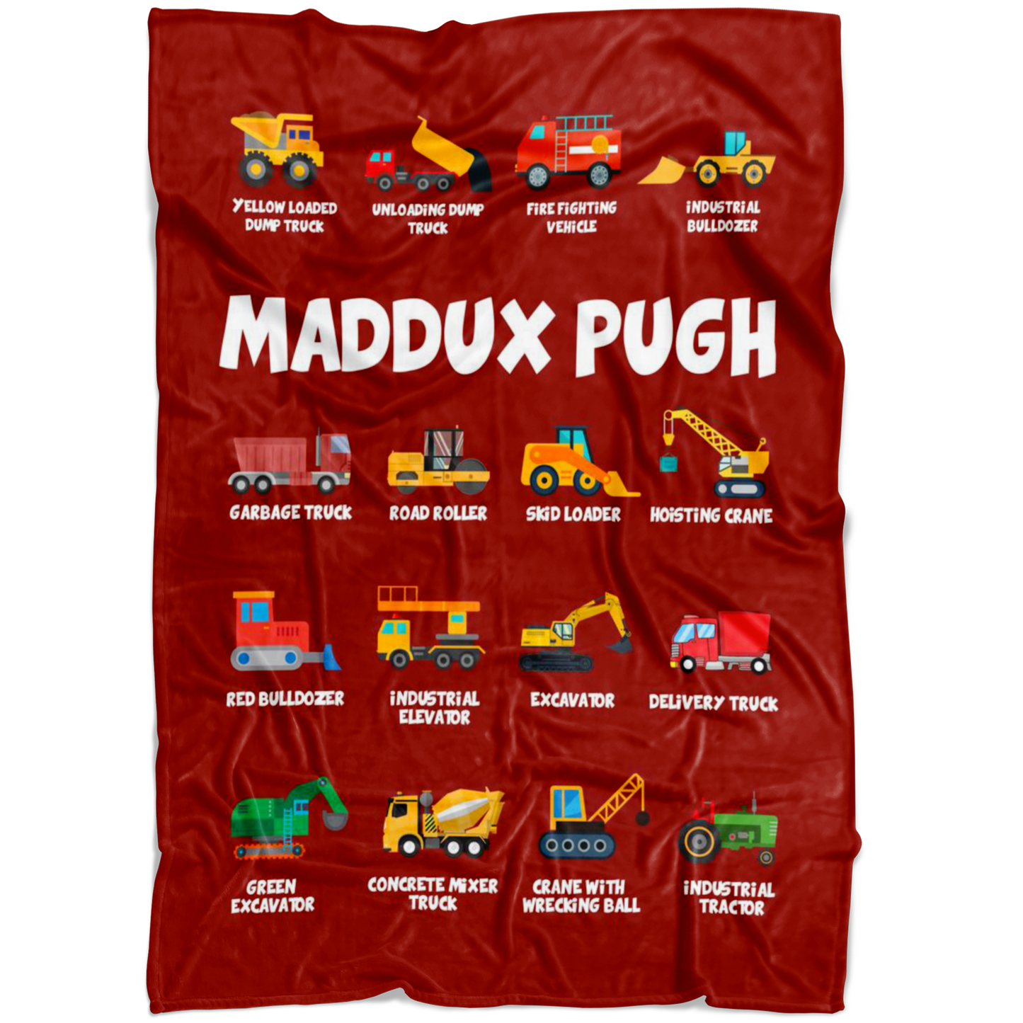 Maddux Pugh Construction Blanket Red