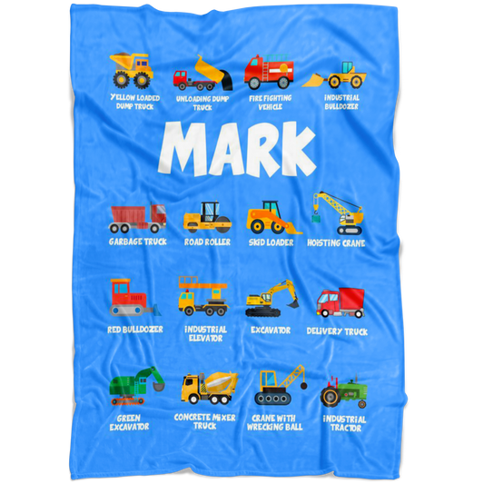 Mark Construction Blanket Blue