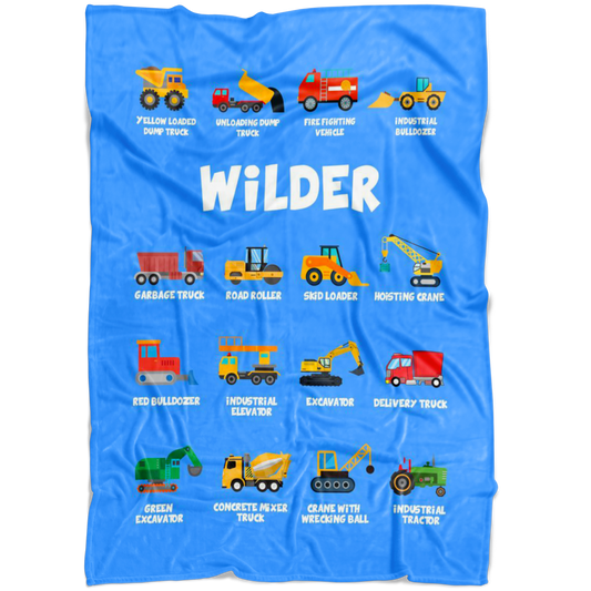 Wilder Construction Blanket Blue