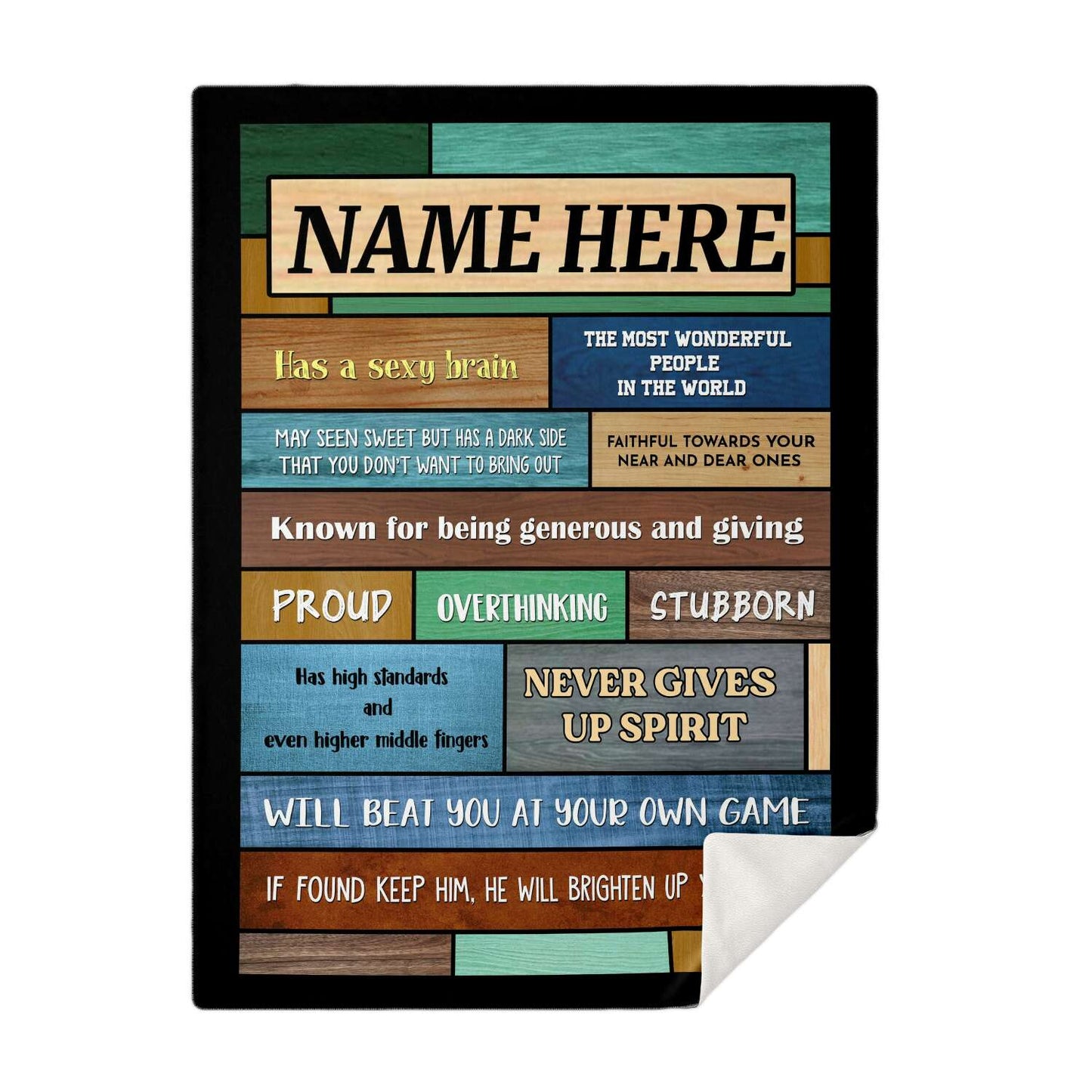 Personalized Name Blanket, Gift for Boyfriend, Husband, BFF