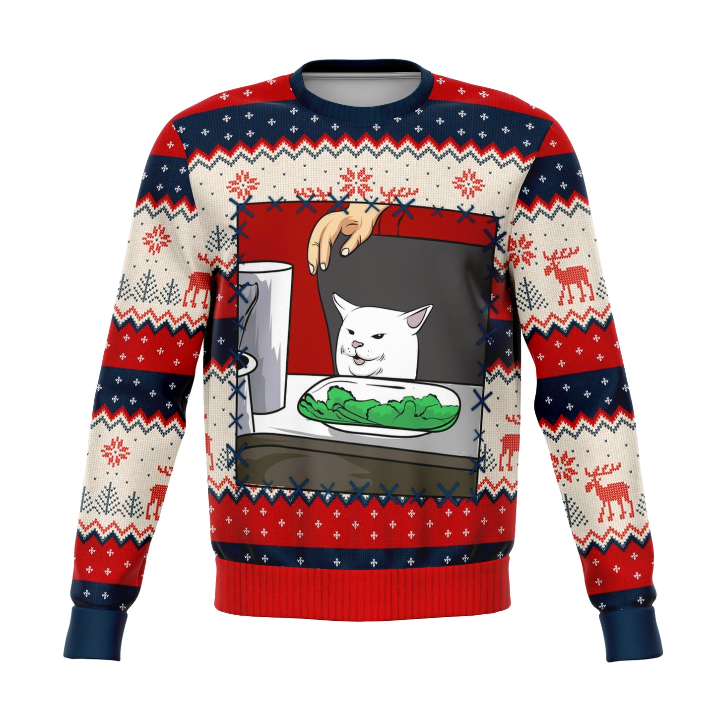 Womens Yell at Cat Ugly Christmas Sweater