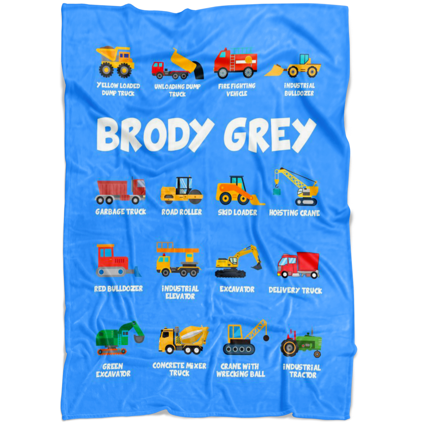 Brody Grey Construction Blanket Blue