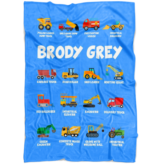 Brody Grey Construction Blanket Blue