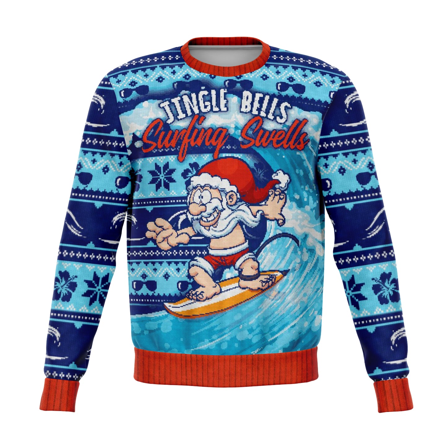 Surfing Swells Ugly Christmas Sweater