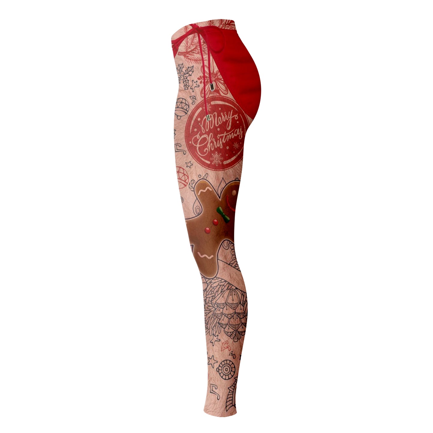 Santa Tattoo Christmas Leggings