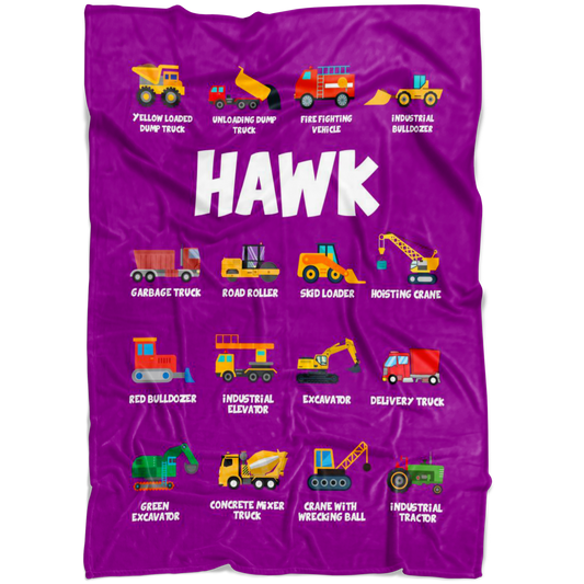 Hawk Construction Blanket Purple
