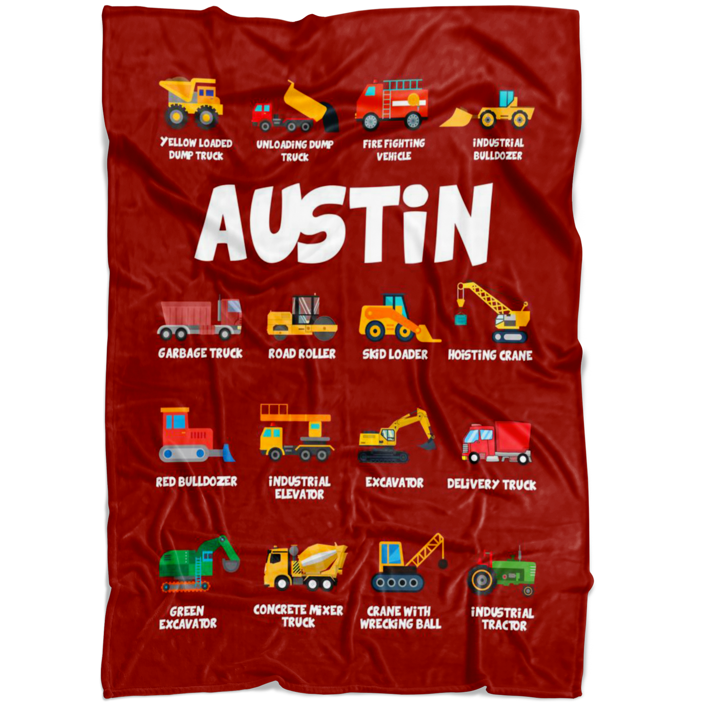 Austin Construction Blanket Red