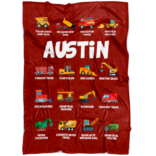 Austin Construction Blanket Red