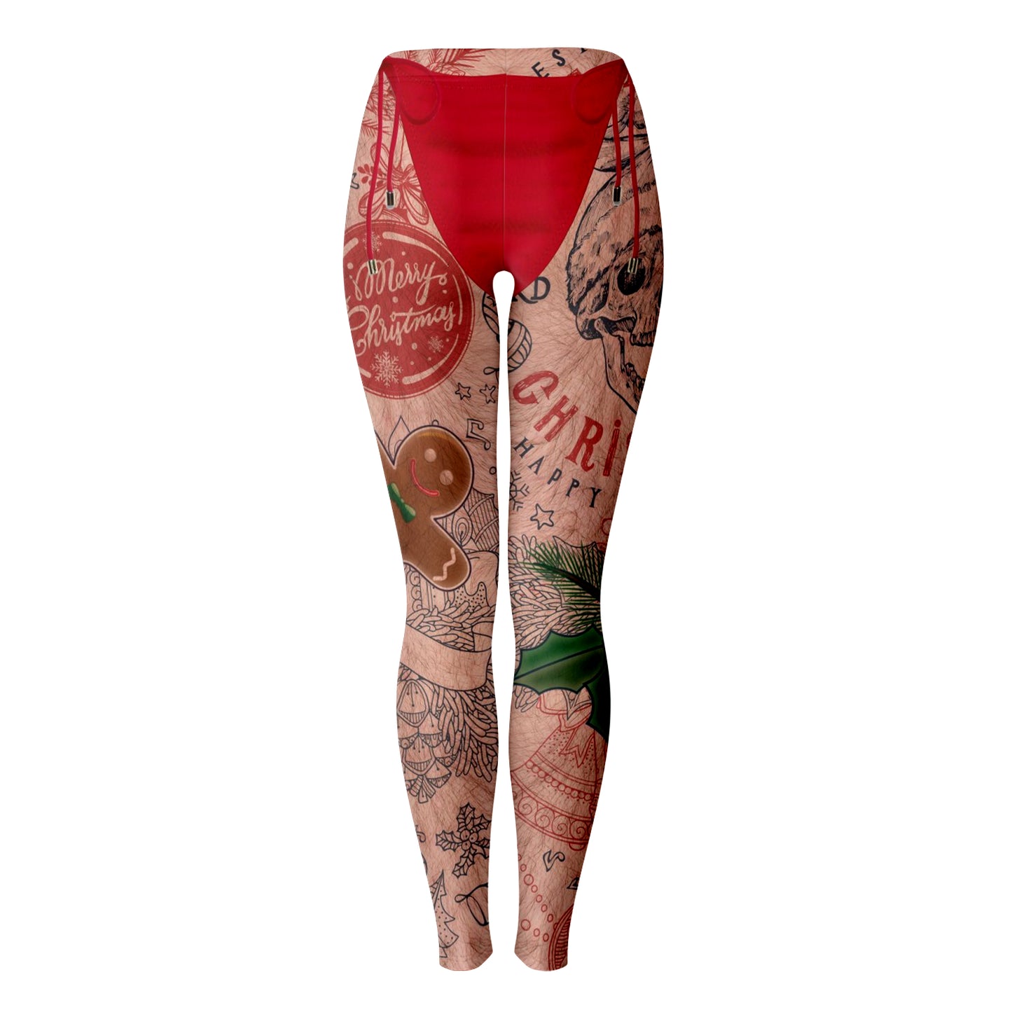 Santa Tattoo Christmas Leggings