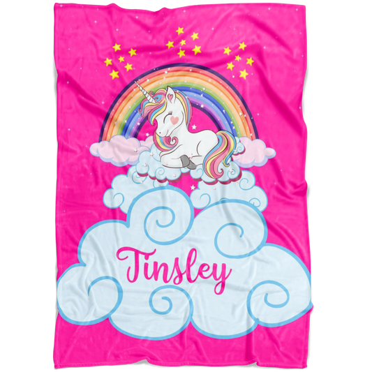 Personalized Name Magical Unicorn Blanket for Babies & Girls - Tinsley