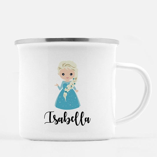 Personalized Kids Cup, Campfire Mug with Princess 10oz