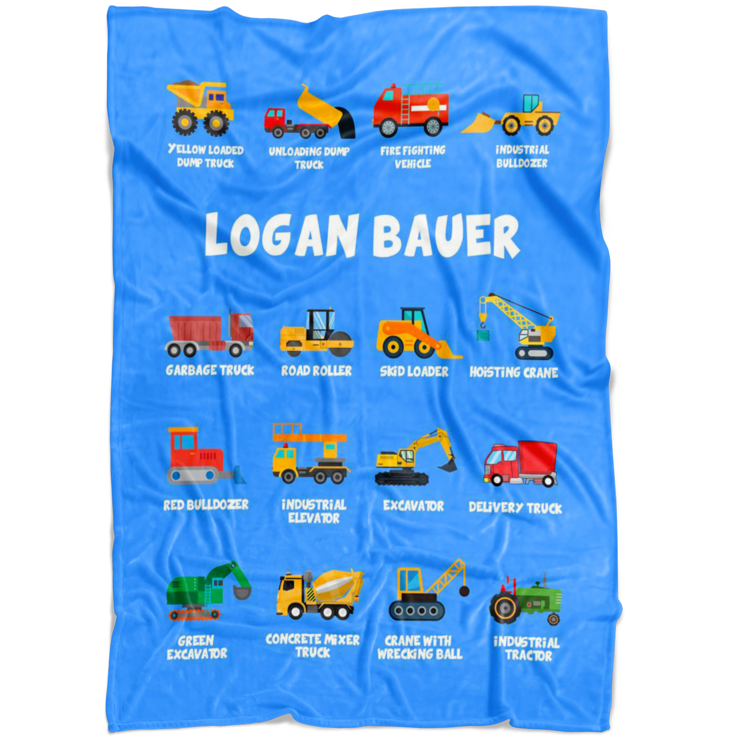 Logan Bauer Construction Blanket Blue
