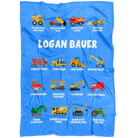 Logan Bauer Construction Blanket Blue