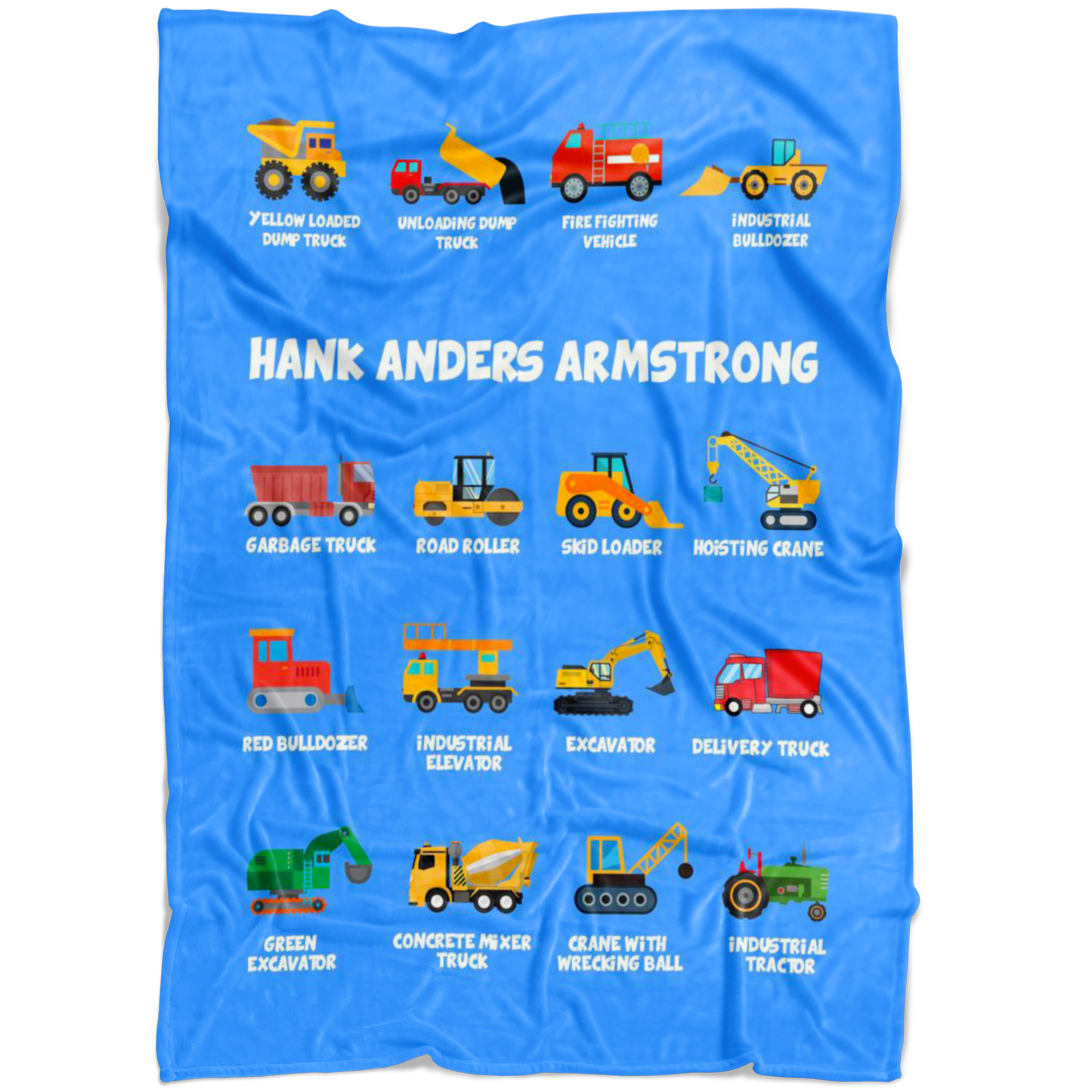HANK ANDERS ARMSTRONG Construction Blanket Blue