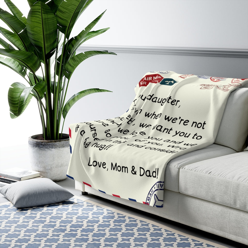 To Our Daughter Sherpa Fleece Blanket Gift from Mom & Dad