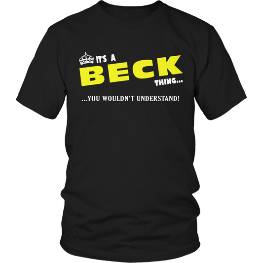 It's A Beck Thing, You Wouldn't Understand