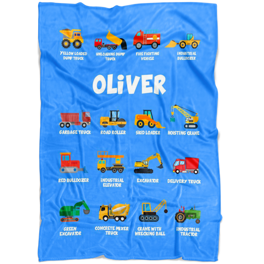 Oliver Construction Blanket Blue