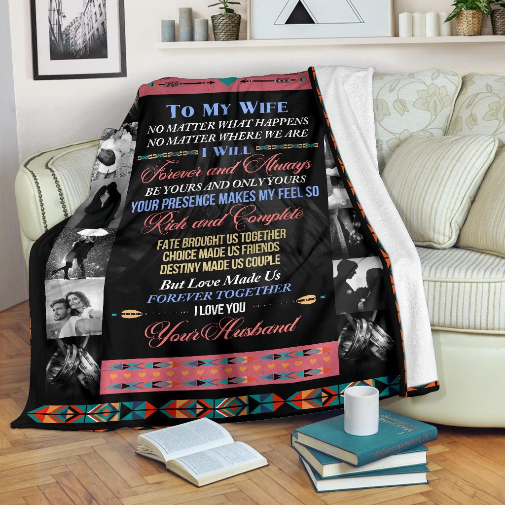 Personalized Blanket Gift for Wife from Husband with Photo Upload - 8 Photos