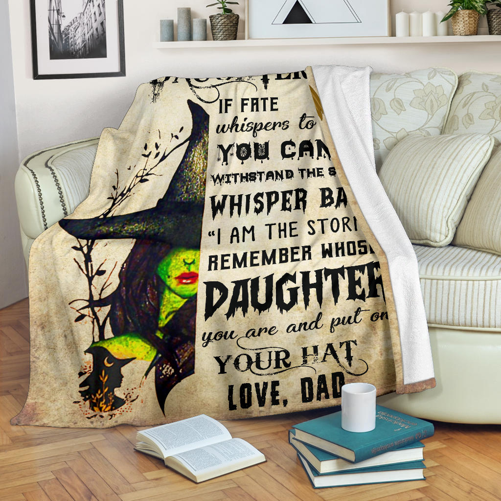 My Dear Daughter, Premium Fleece Blanket Gift from Dad to Daughter