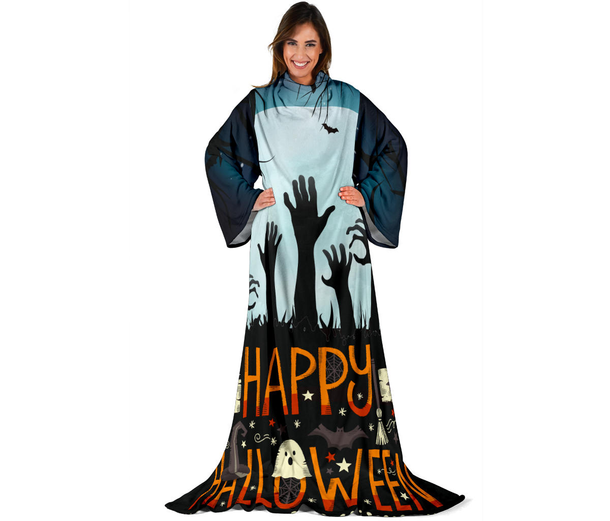 Scarry Grave Halloween Sleeve Blanket