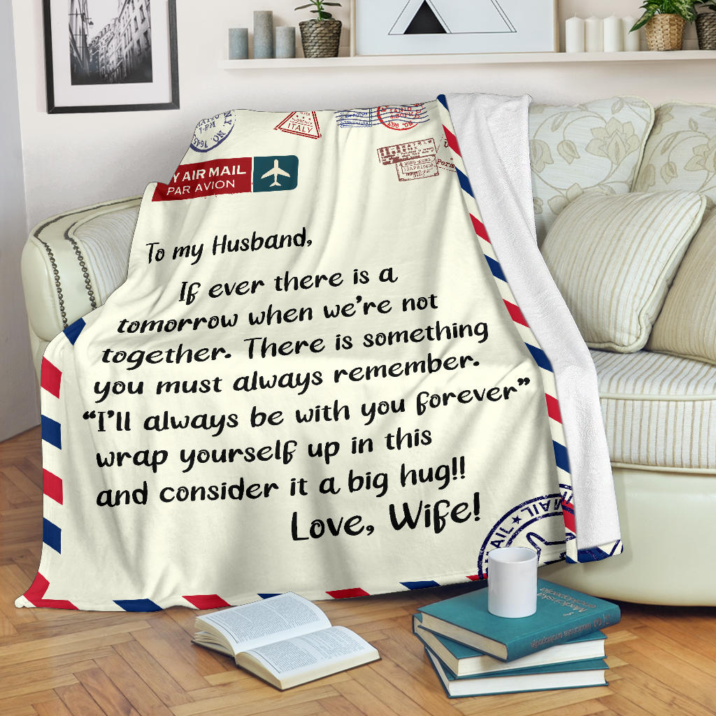 To My Husband Gift from Wife, Mail Blanket