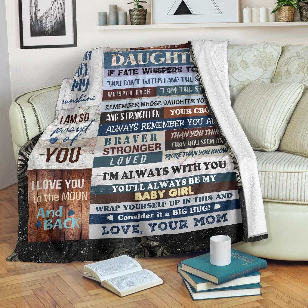 To My Daughter Blanket Gift from Mom