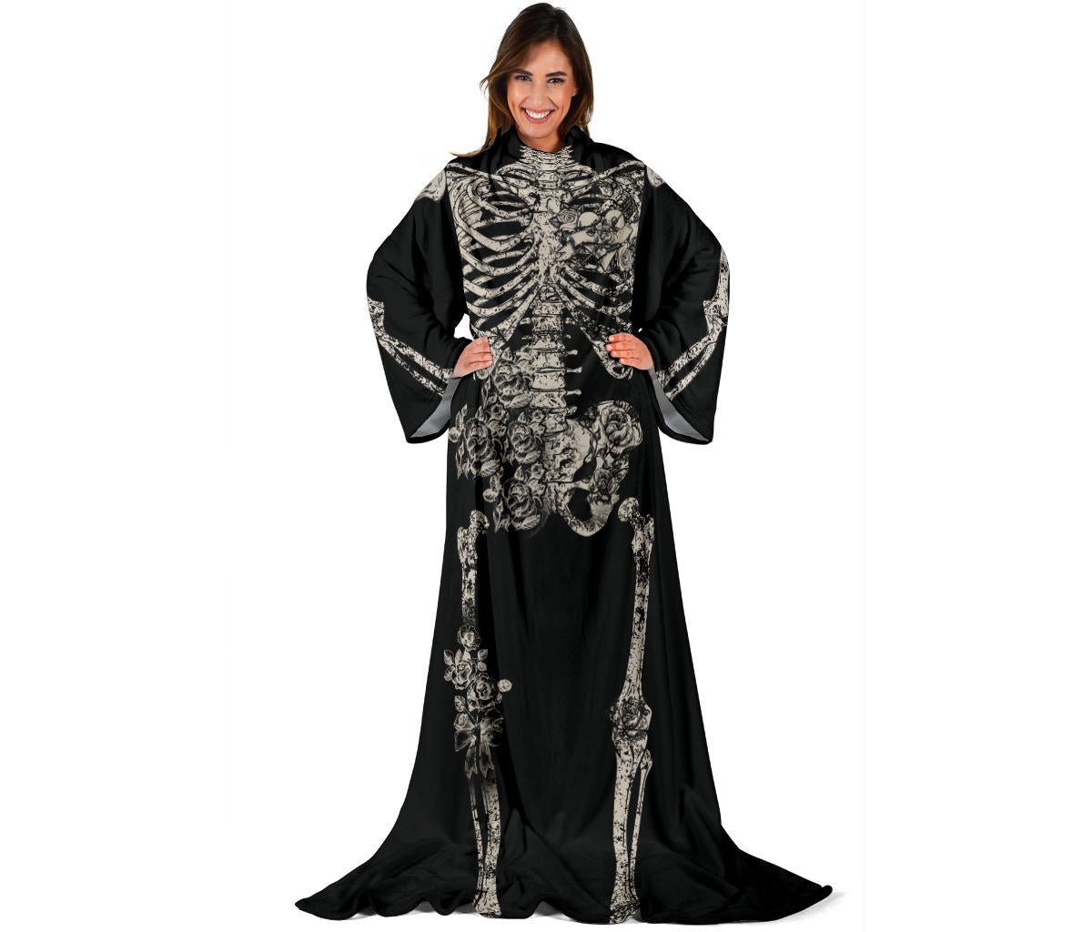 Halloween Wearable Skeleton Blanket