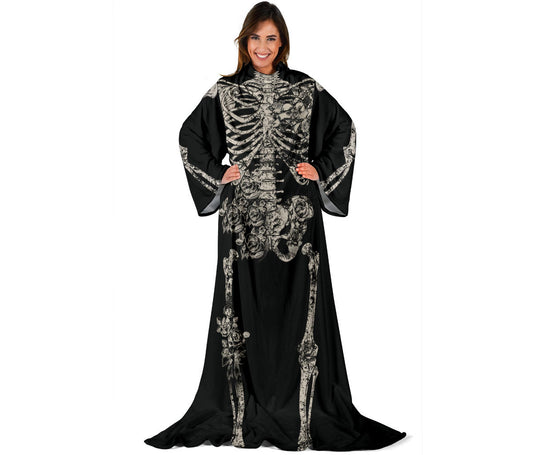 Halloween Wearable Skeleton Blanket