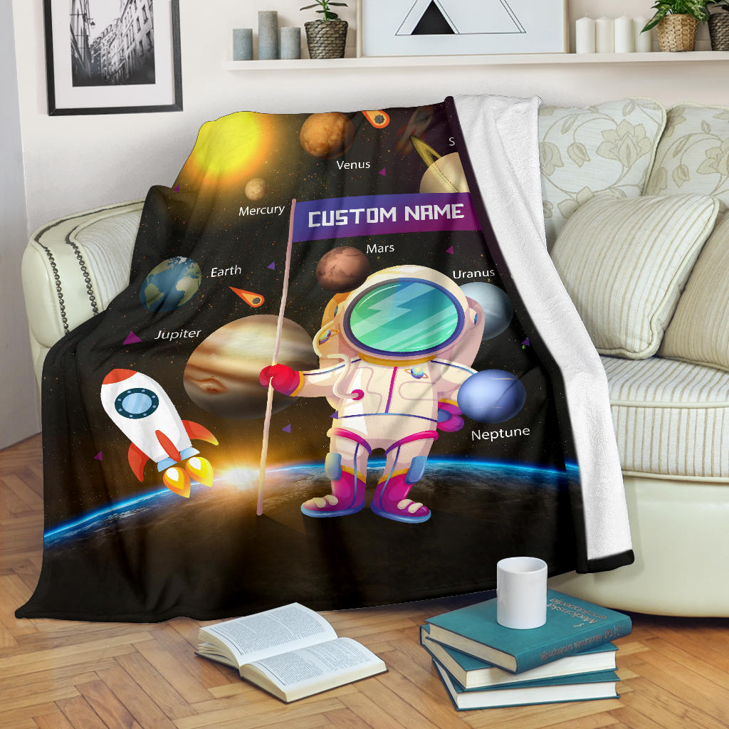 Personalized Name Solar System, Planets Blanket