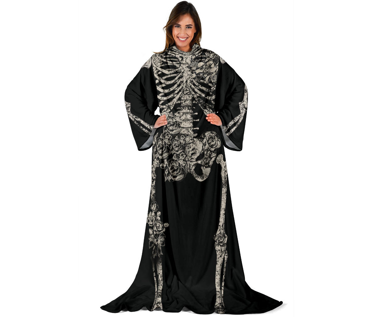 Halloween Skeleton Wearable Blanket