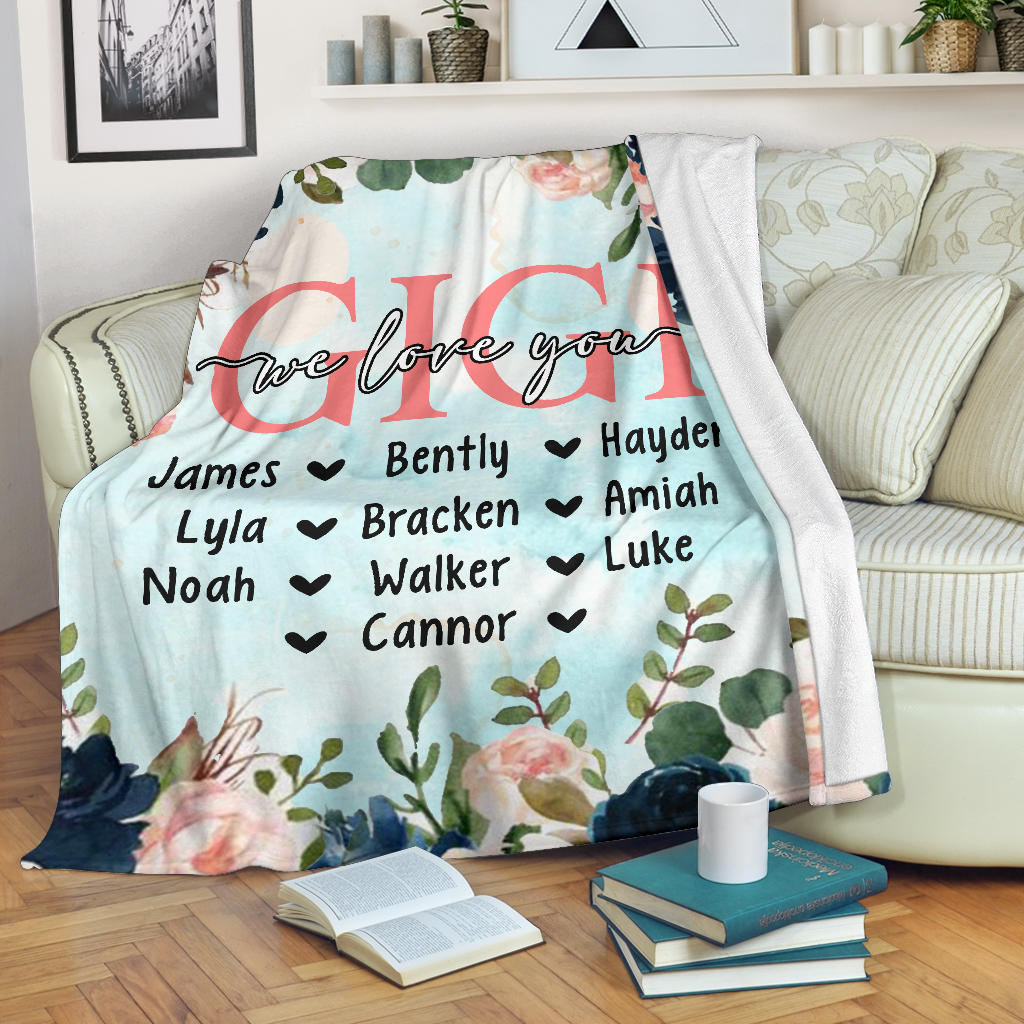 Personalized Blanket for Grandma from Grandkids
