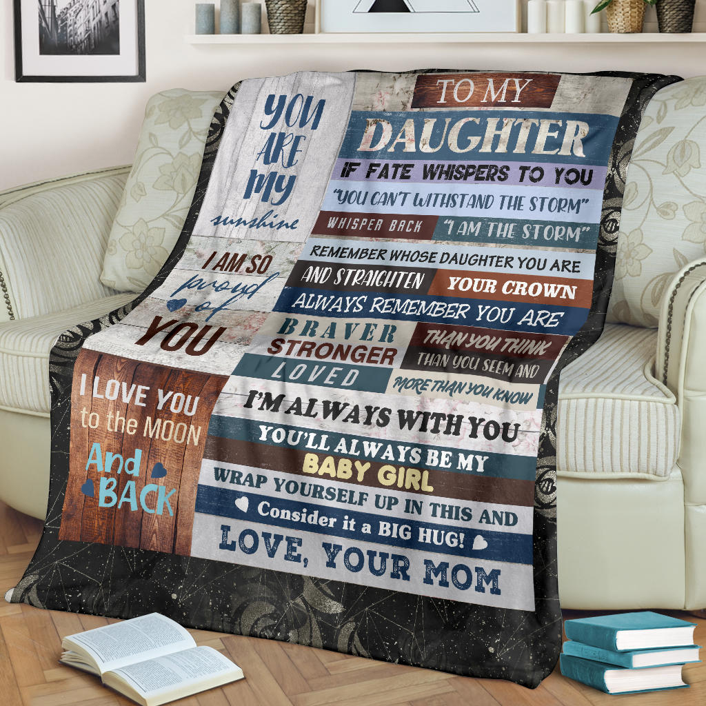 To My Daughter Blanket Gift from Mom