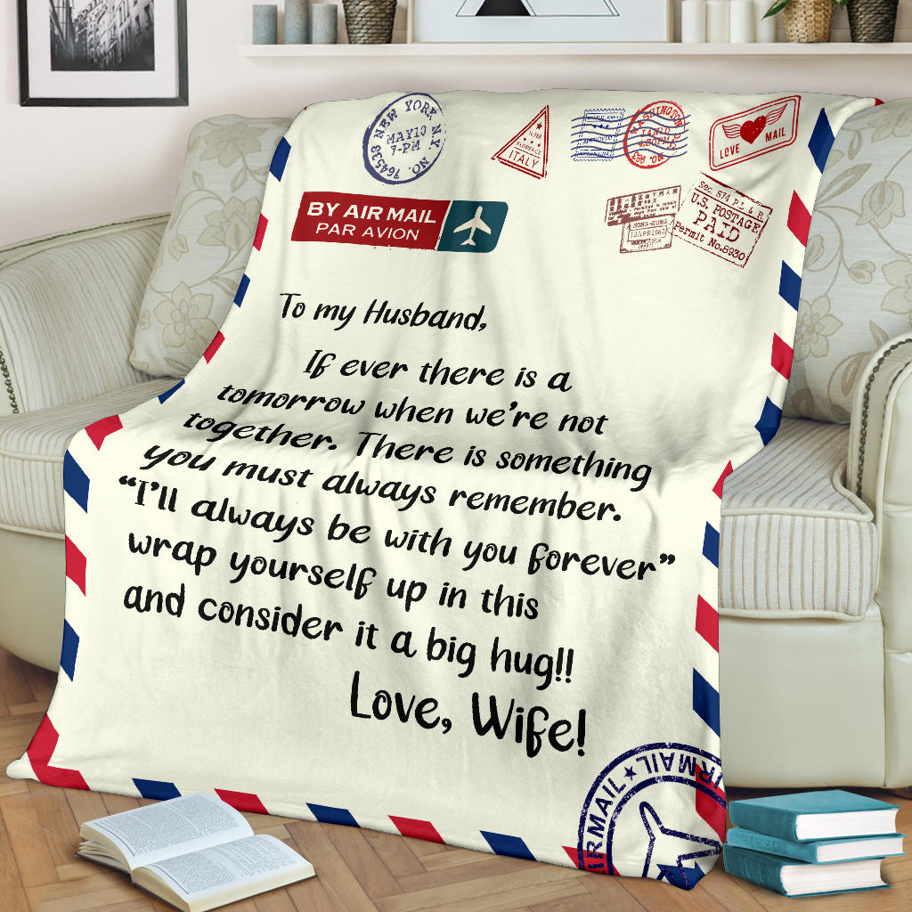 To My Husband Gift from Wife, Mail Blanket