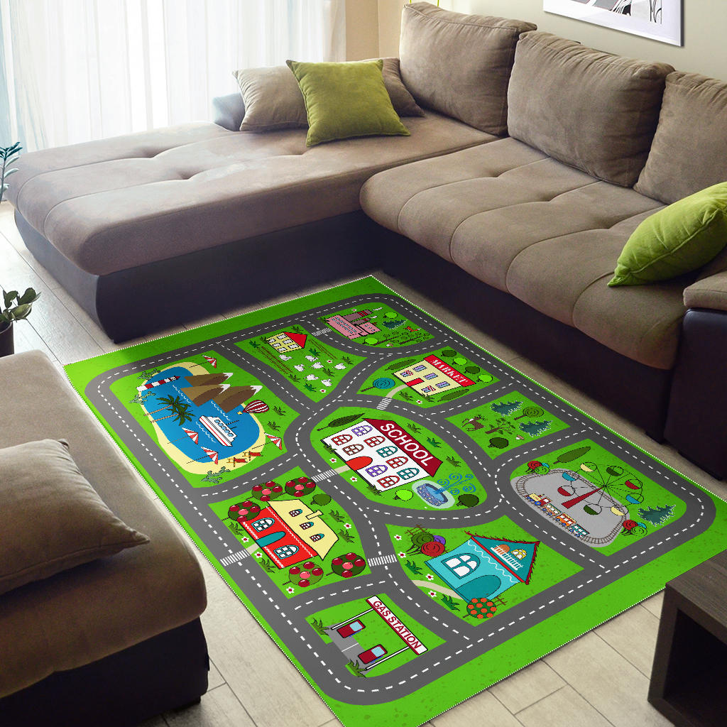 City Streets Car Play Mat For Kids, Activity Rug for Boys, Girls Toddlers