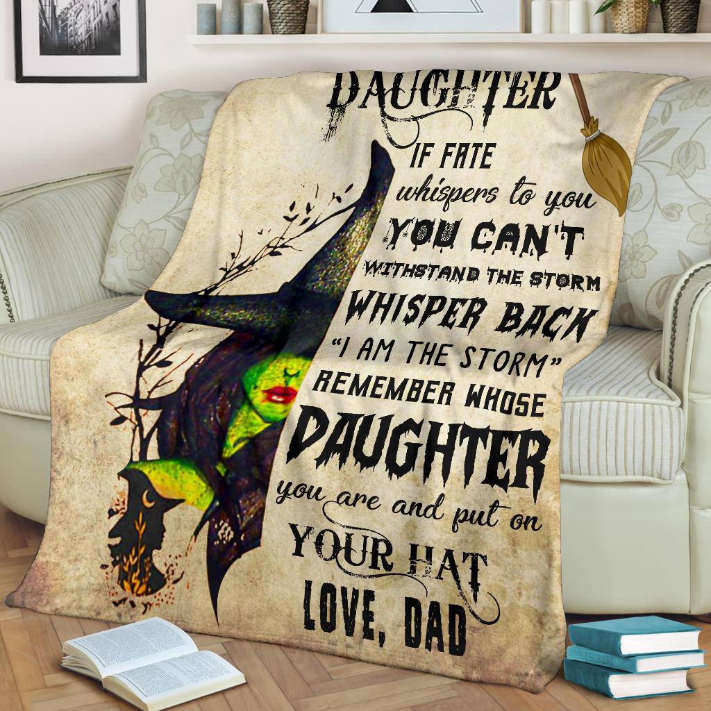My Dear Daughter, Premium Fleece Blanket Gift from Dad to Daughter