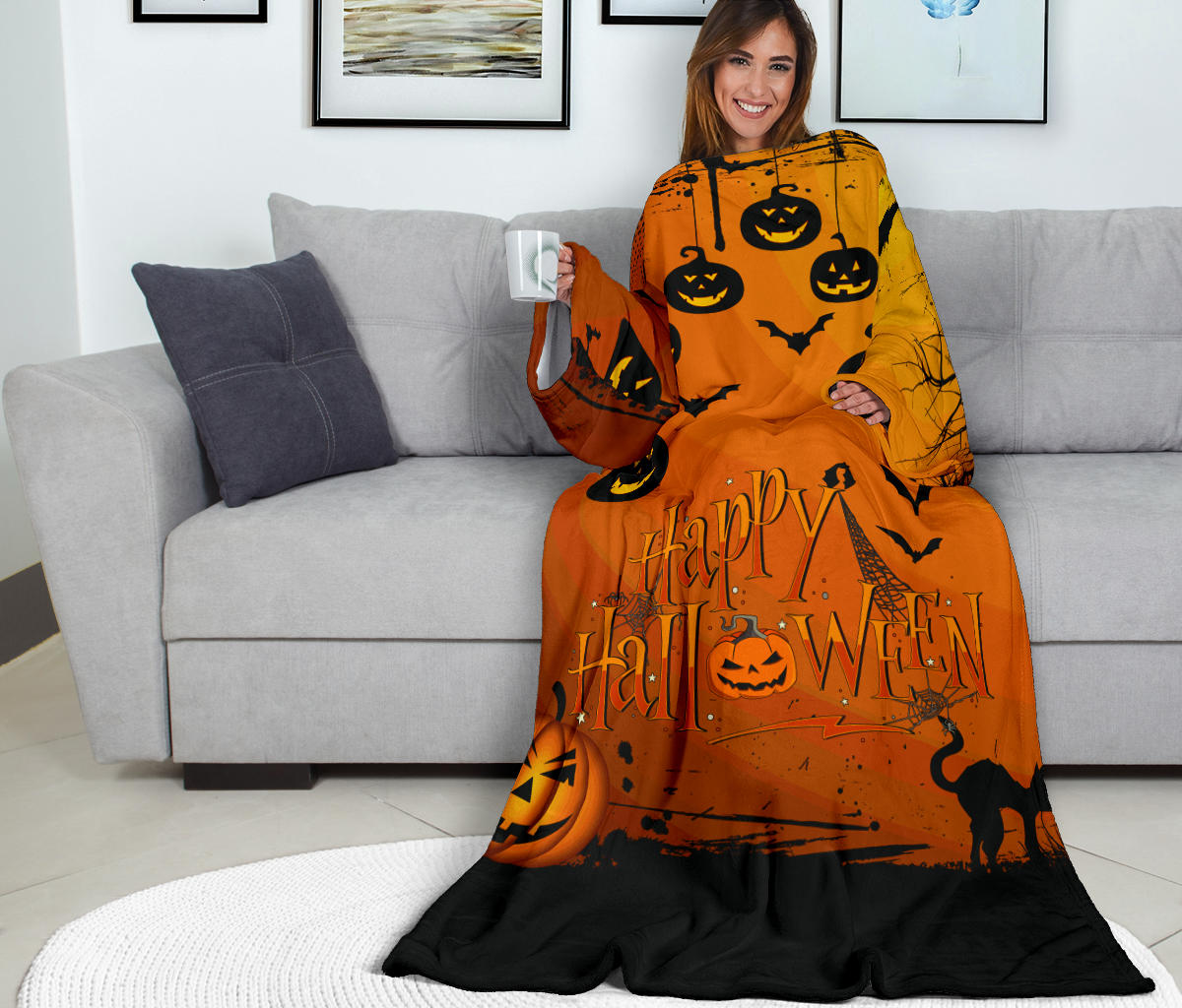 Happy Halloween Sleeve Blanket