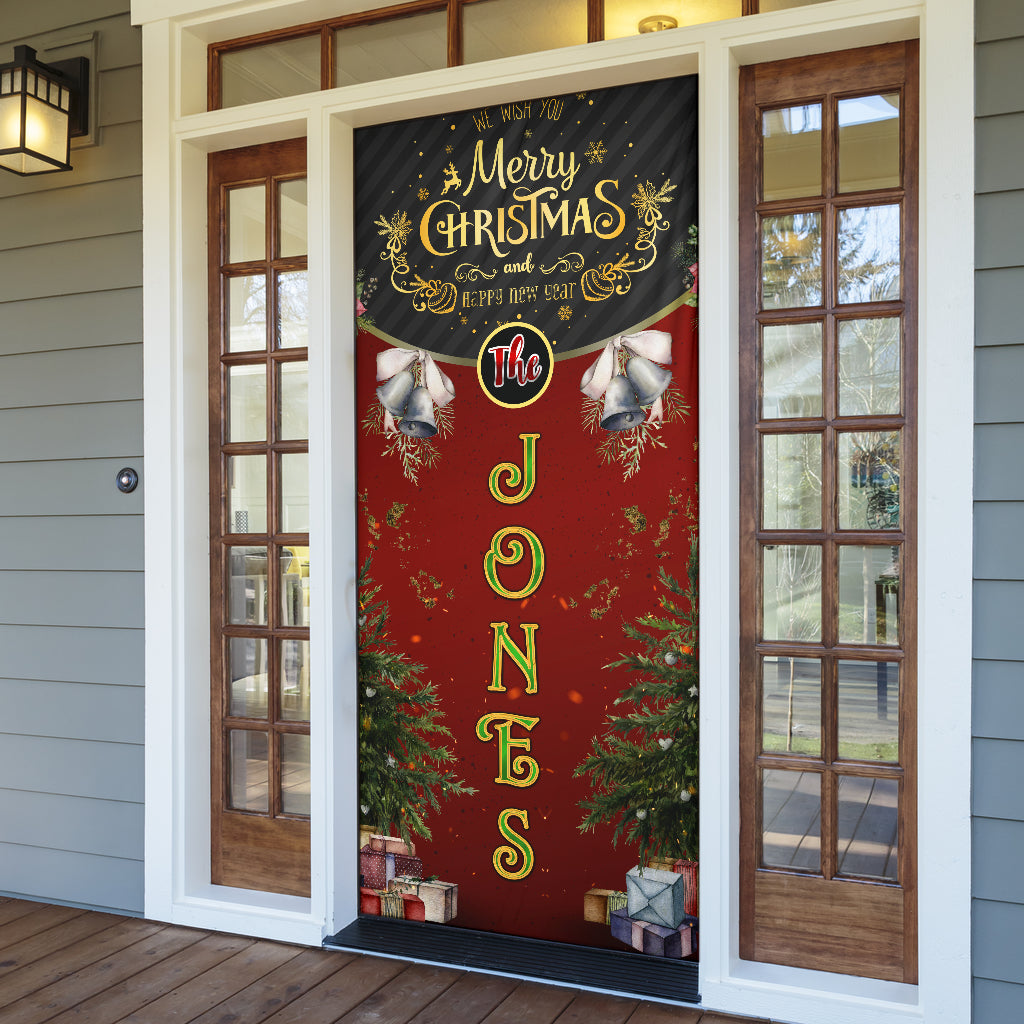 Personalized Name, Christmas Family Door Decor, Door Socks